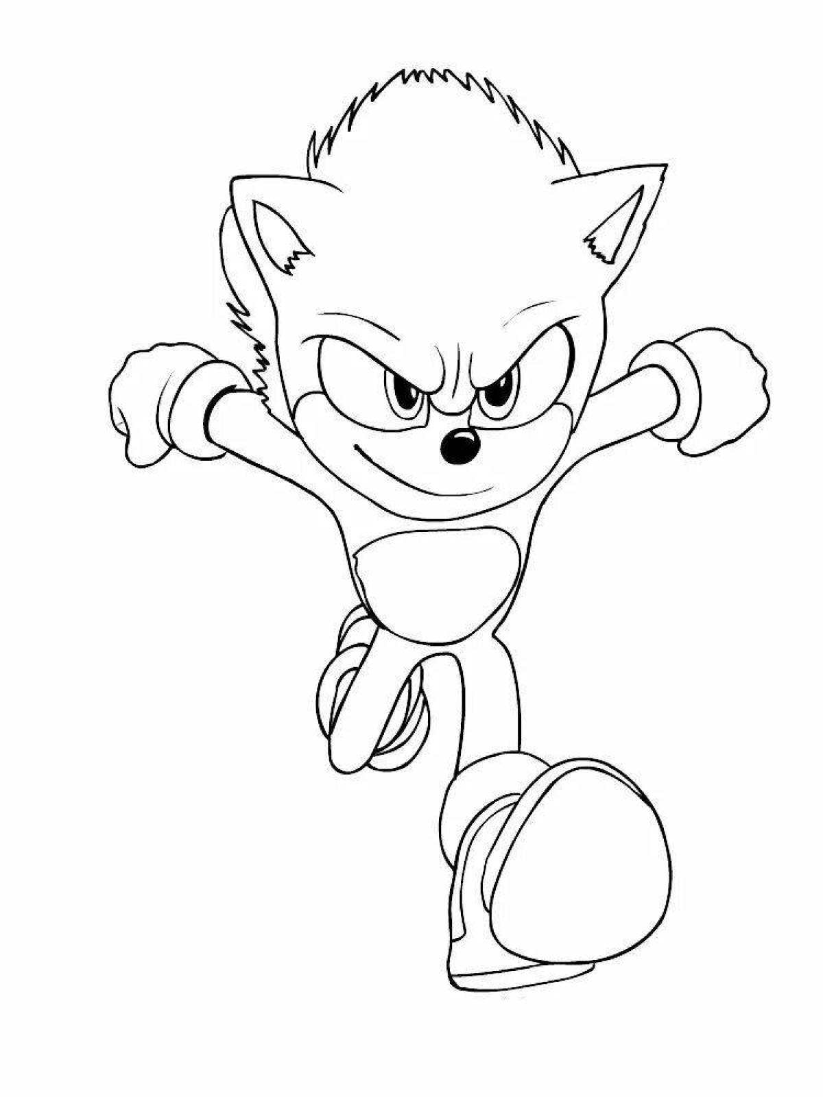 Sonic 3 movie fun coloring