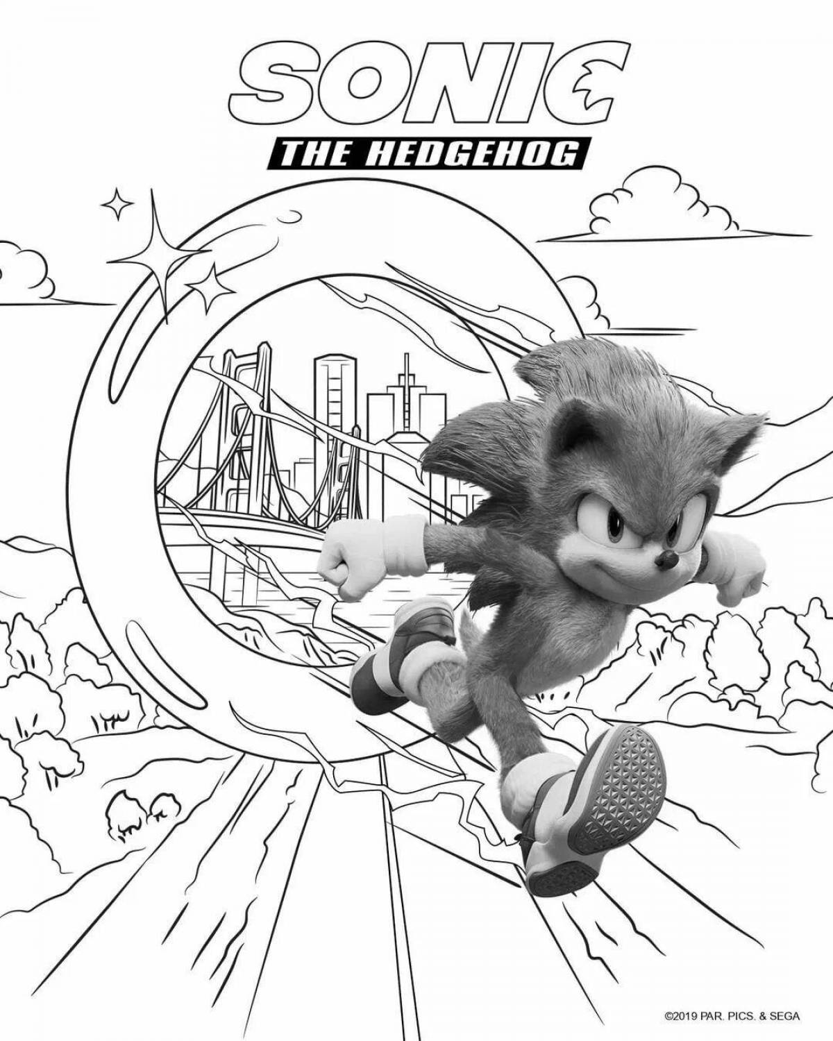 Sonic 3 movie awesome coloring book