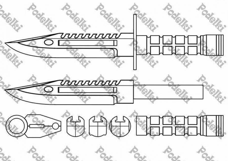 М 9 байонет нож чертеж