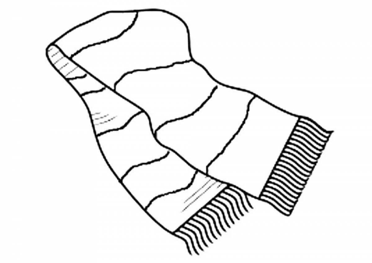 Шарф картинка для детей раскраска