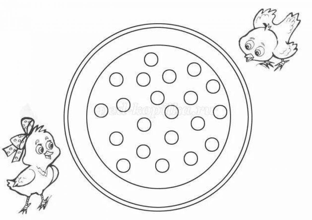 Блюдце картинка для детей раскраска
