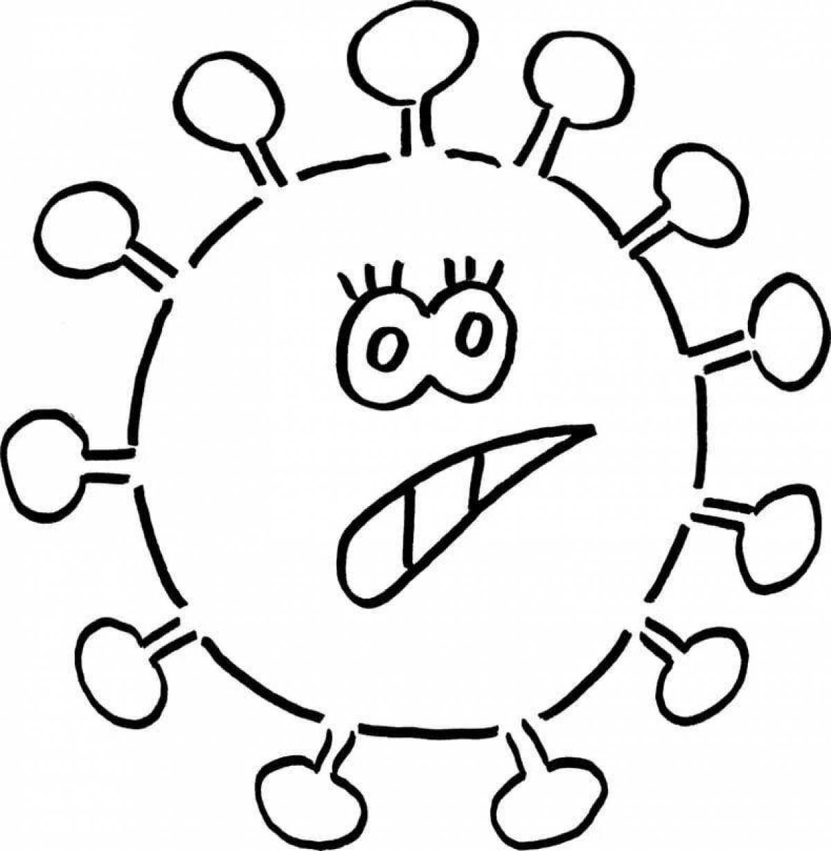Коронавирус бактерия раскраска