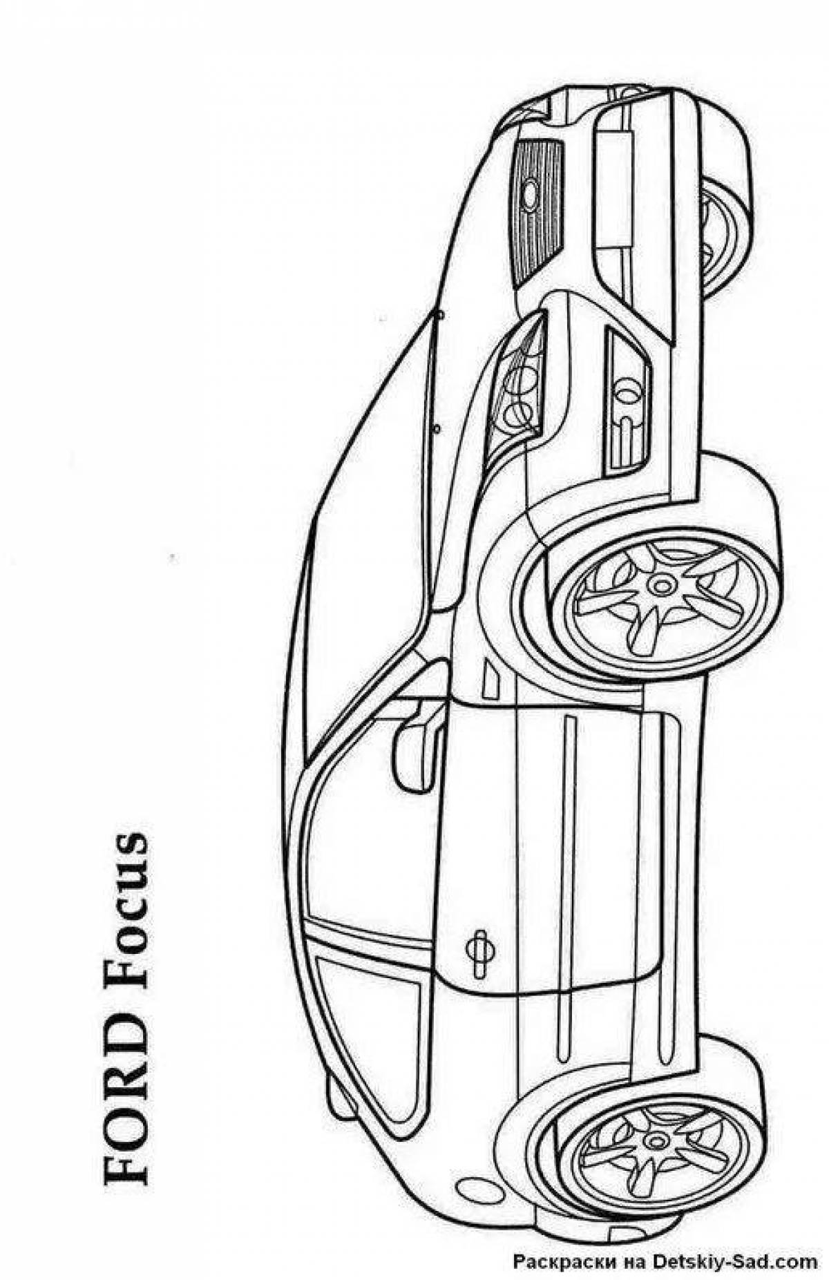 Раскраски машины Форд фокус 2