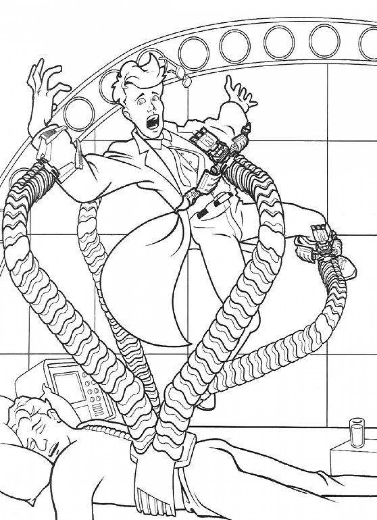 Доктор осьминог человек паук рисунок