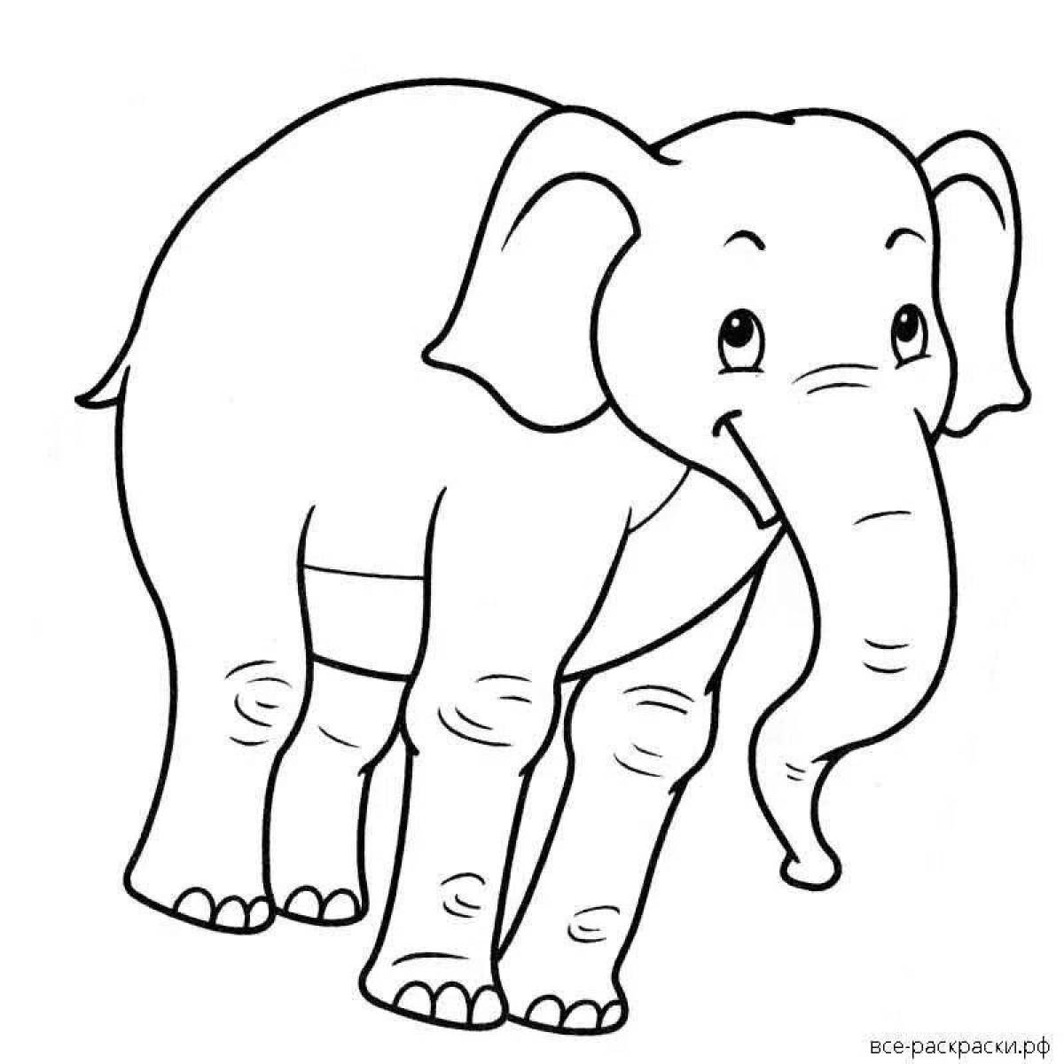Слон Куприн раскраска для детей