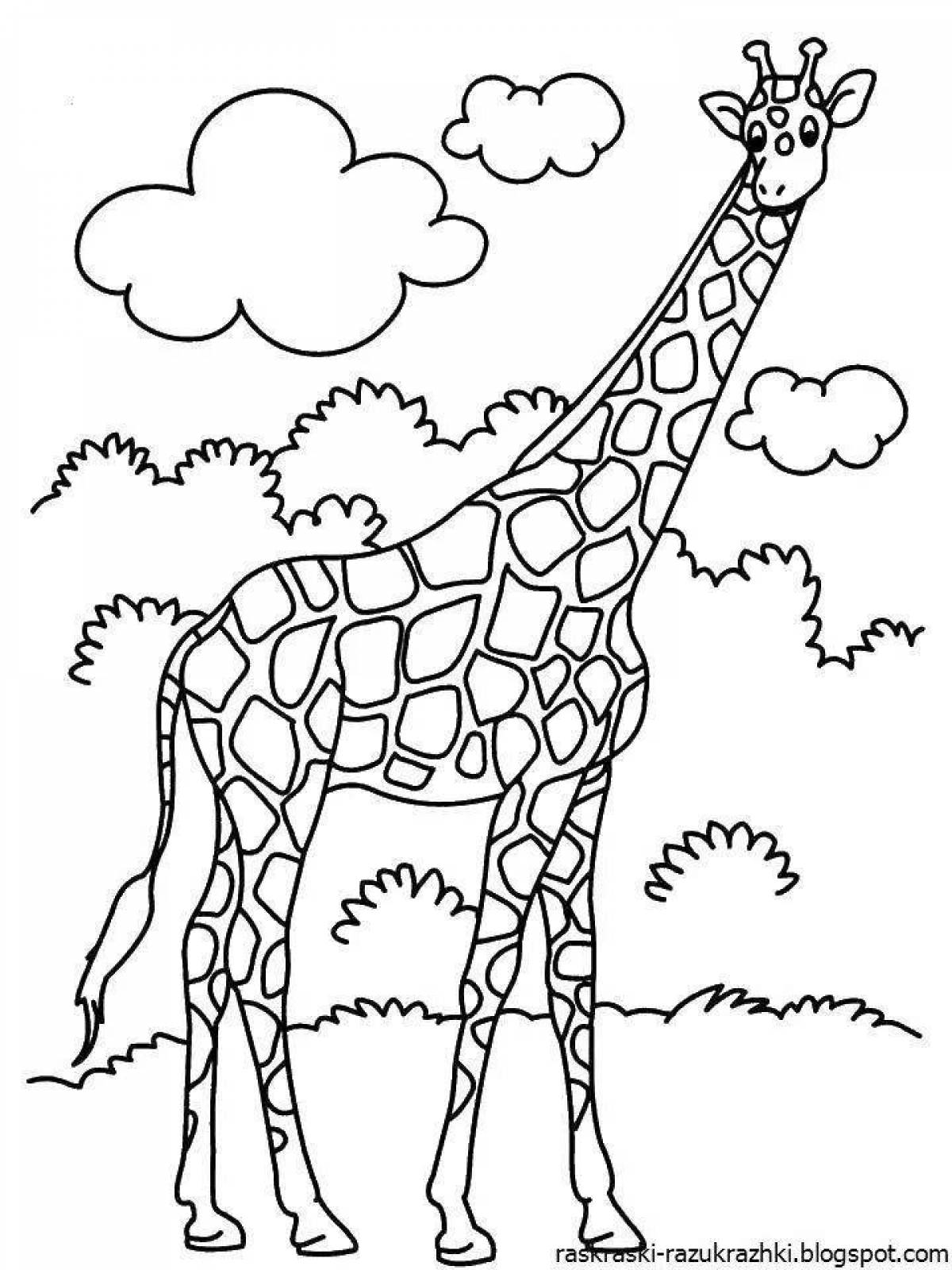 Exciting African animal coloring book for 6-7 year olds