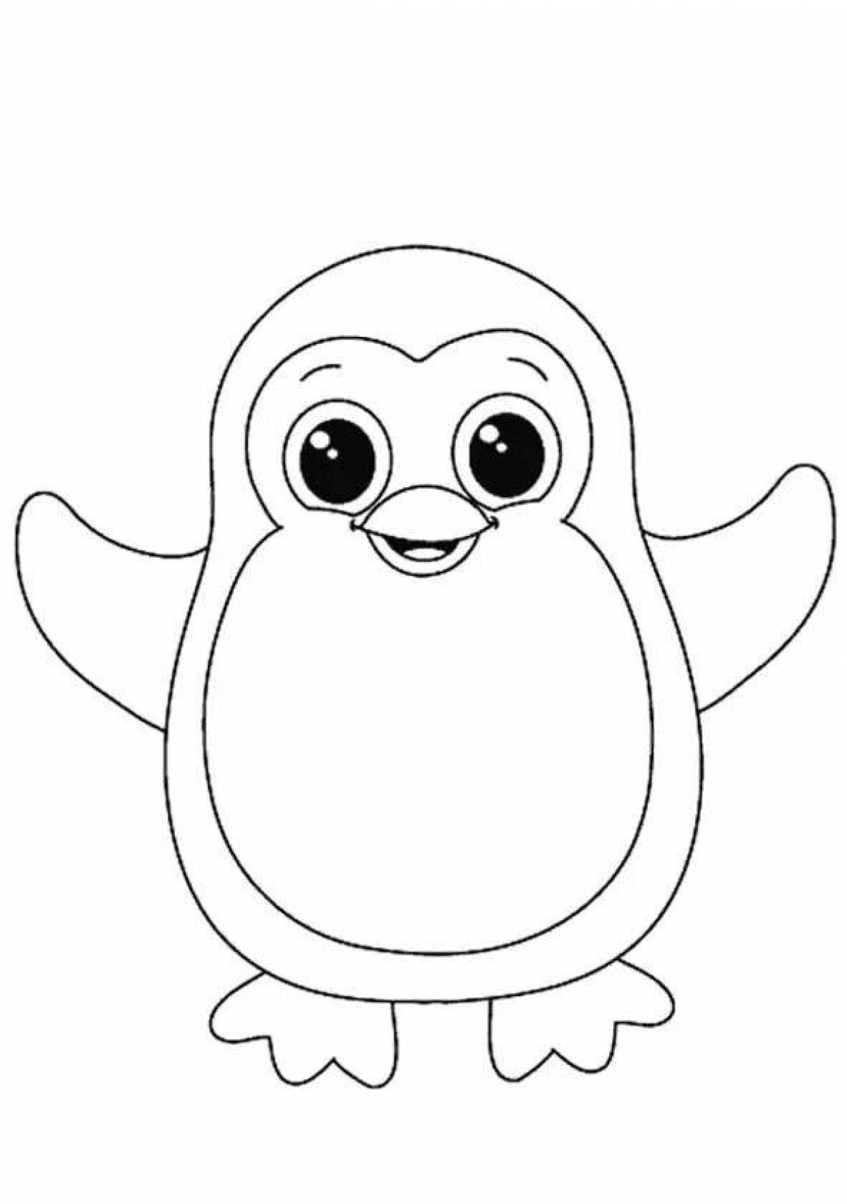 Cute penguin drawing for kids