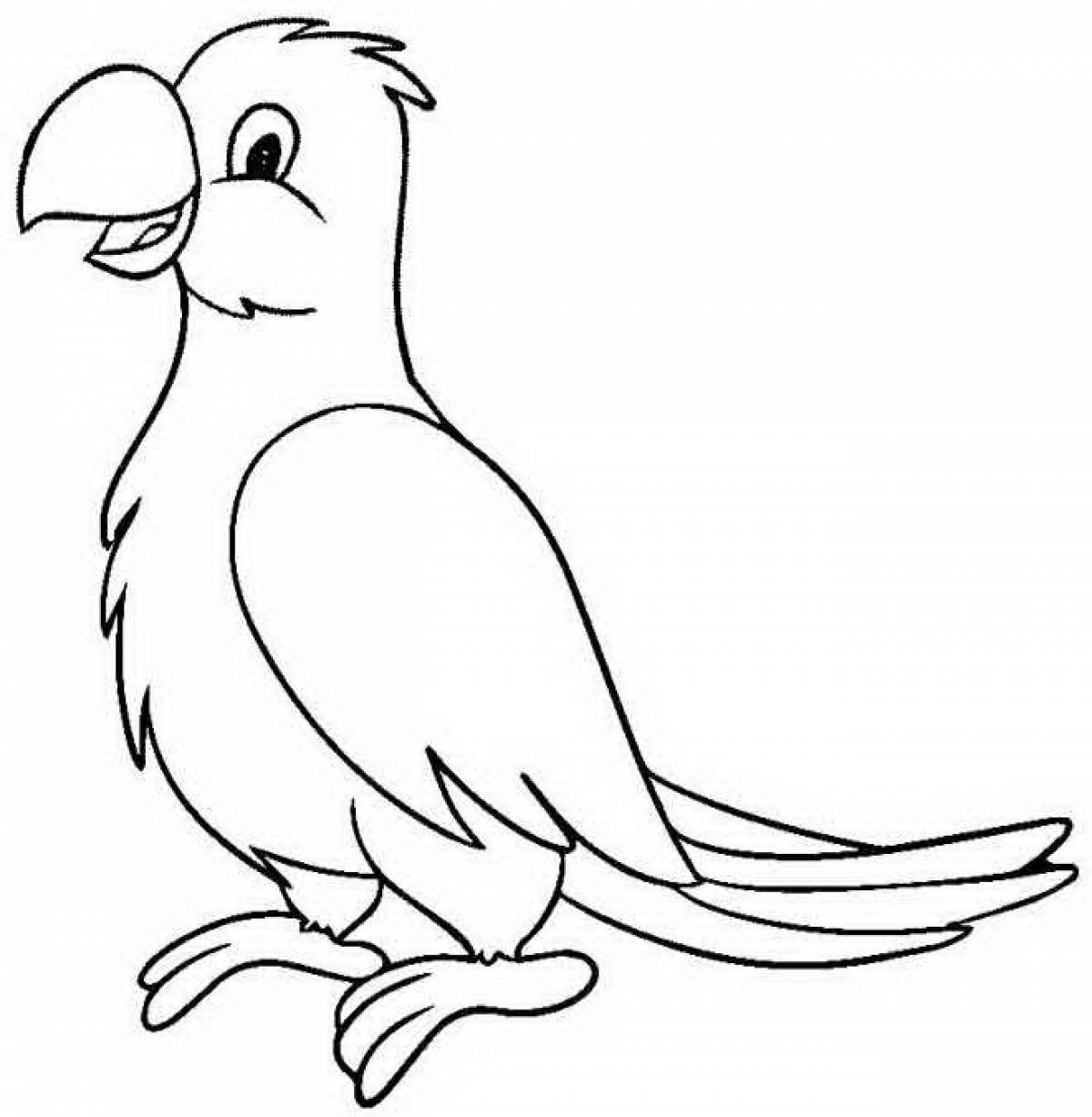 Amazing parrot coloring pages for kids