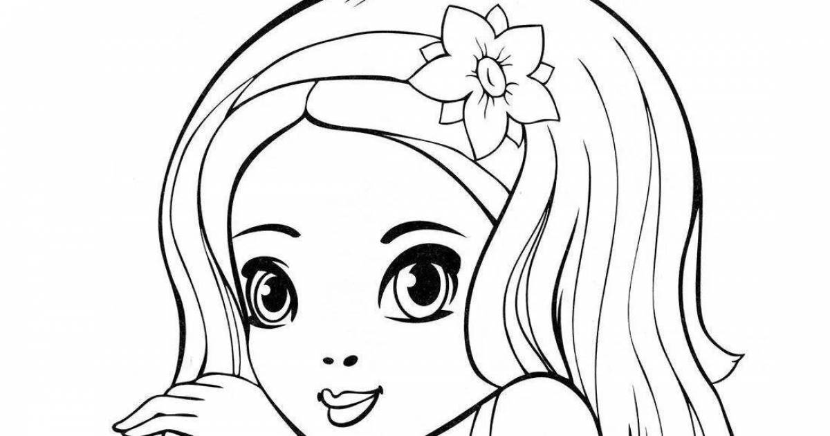 Fairytale coloring book for girls 8-9 years old