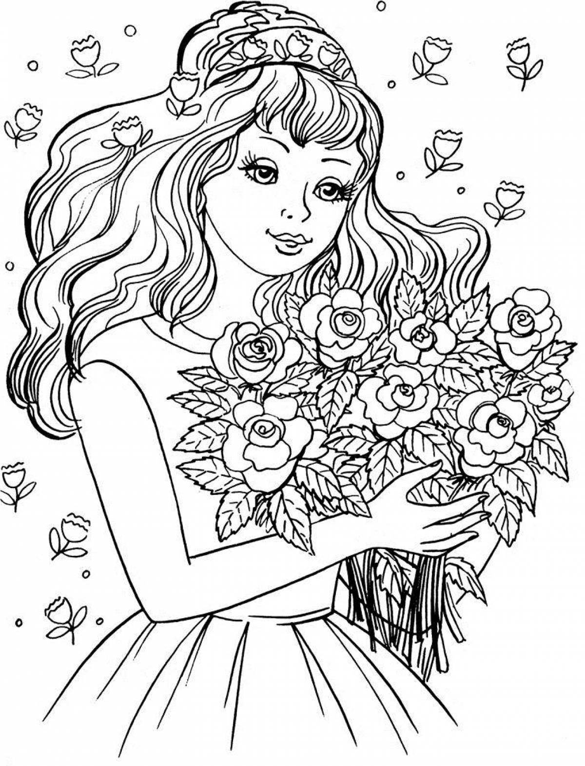 Color-frenzy coloring page for girls 8-9 years old