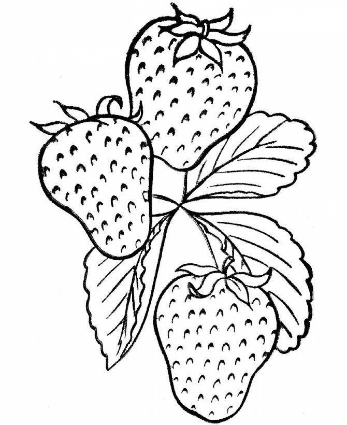 Friendly fruit and vegetable coloring book