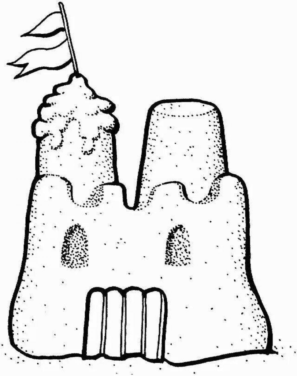 Sunny sand coloring page