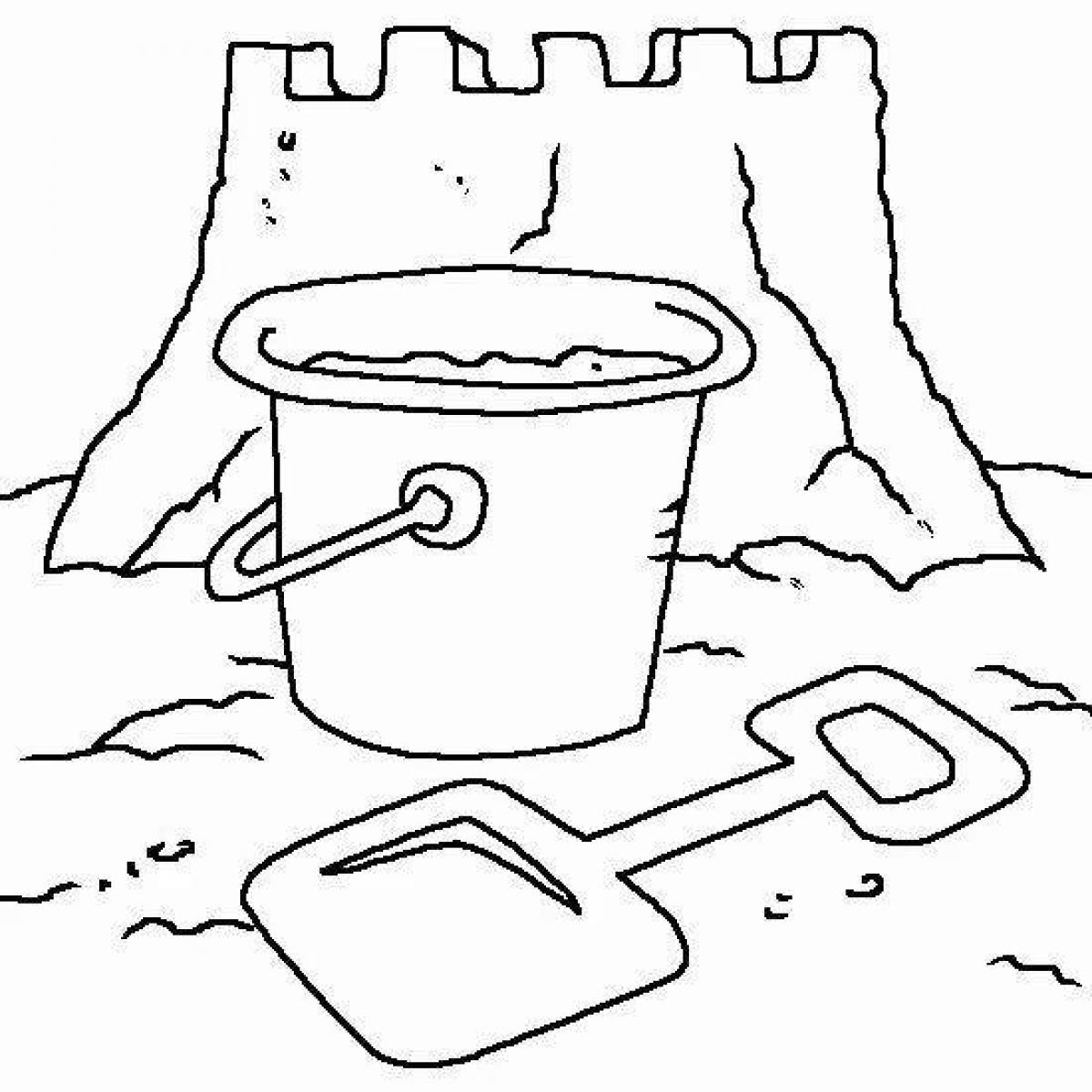 Joy sand coloring page
