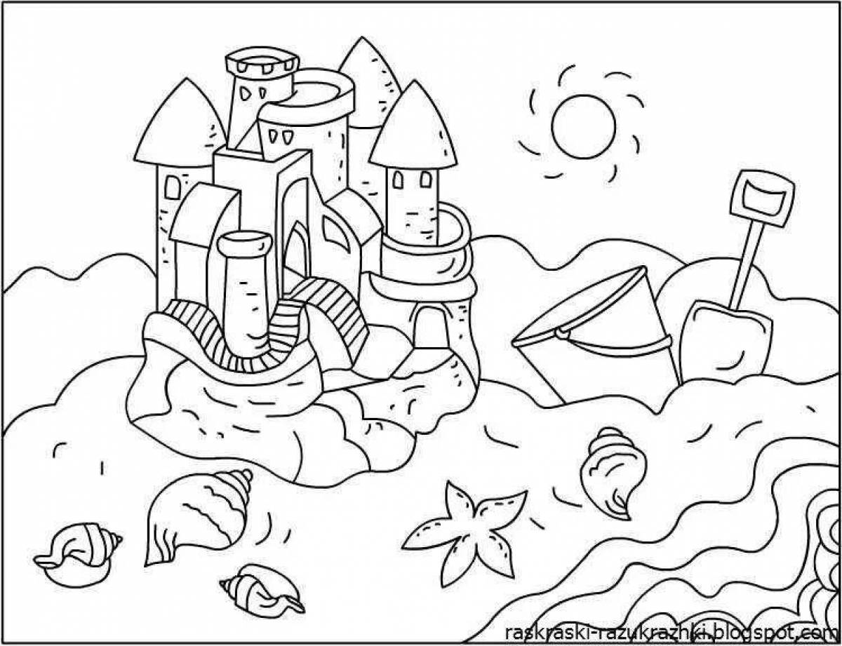 Fun sand coloring page