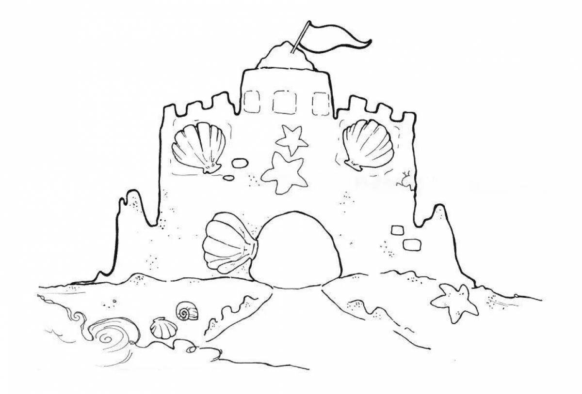 Calming sand coloring page