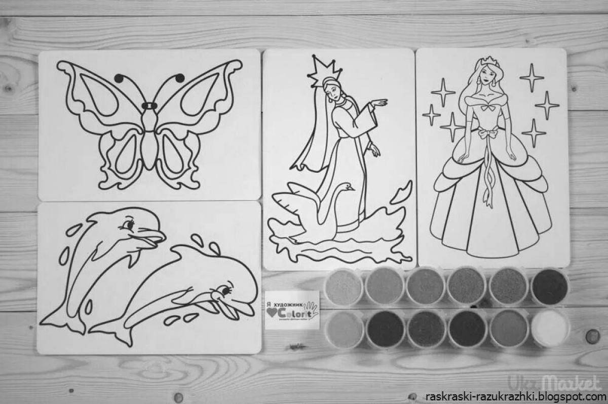 Calm sand coloring page