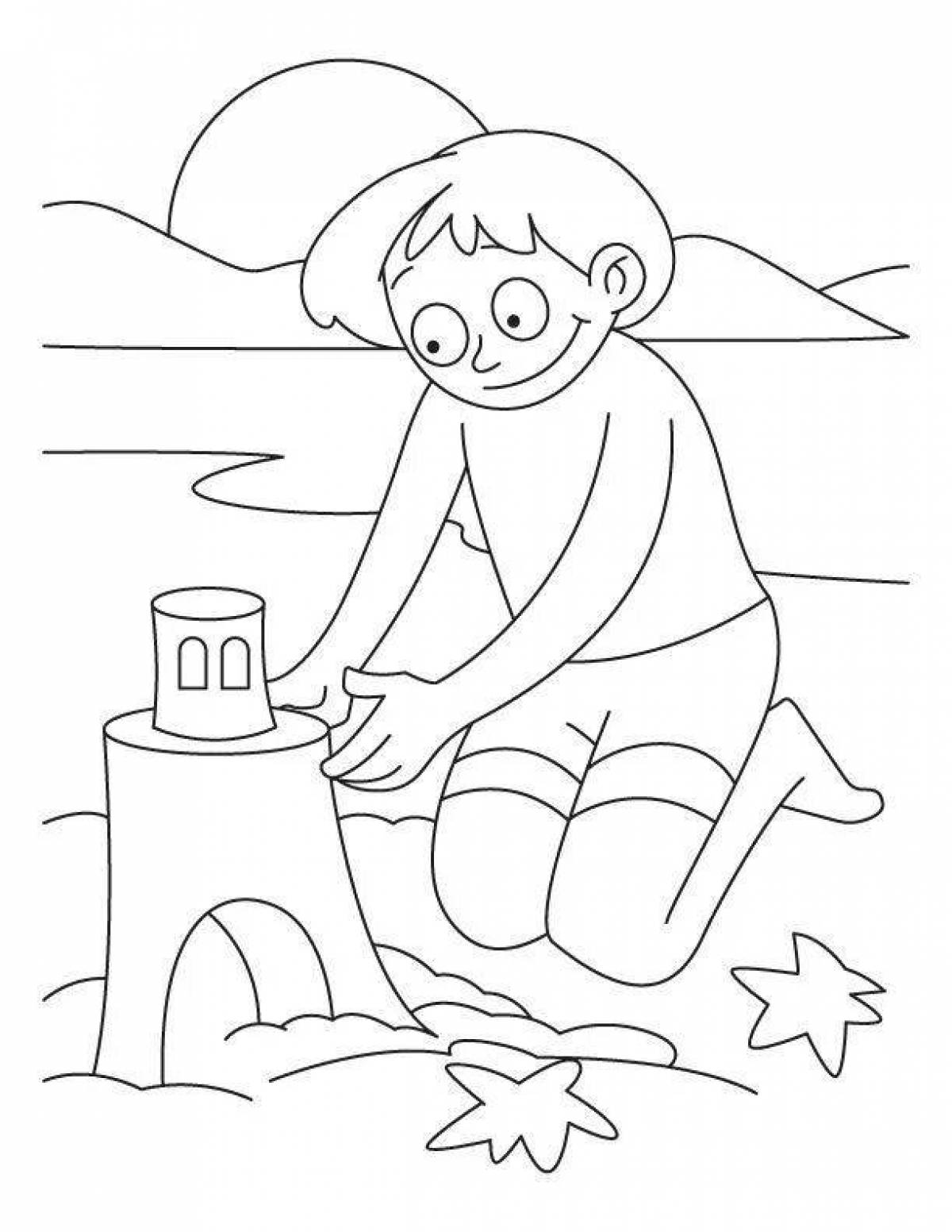 Soft sand coloring page