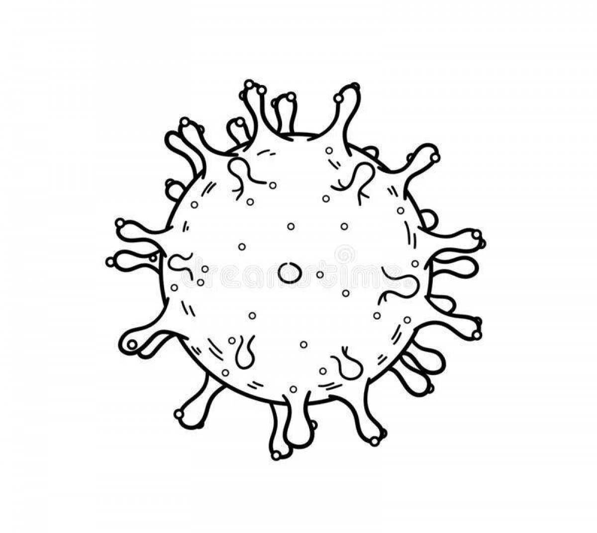 Amazing coloring page virus