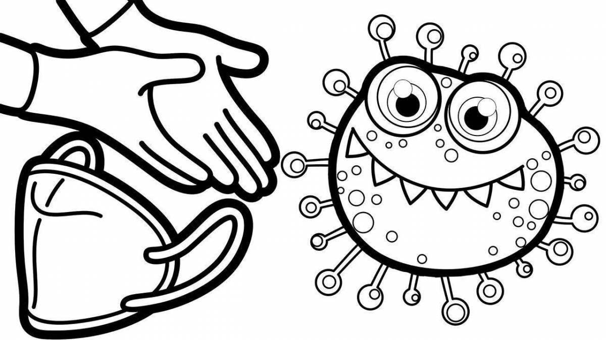 Great coloring page virus