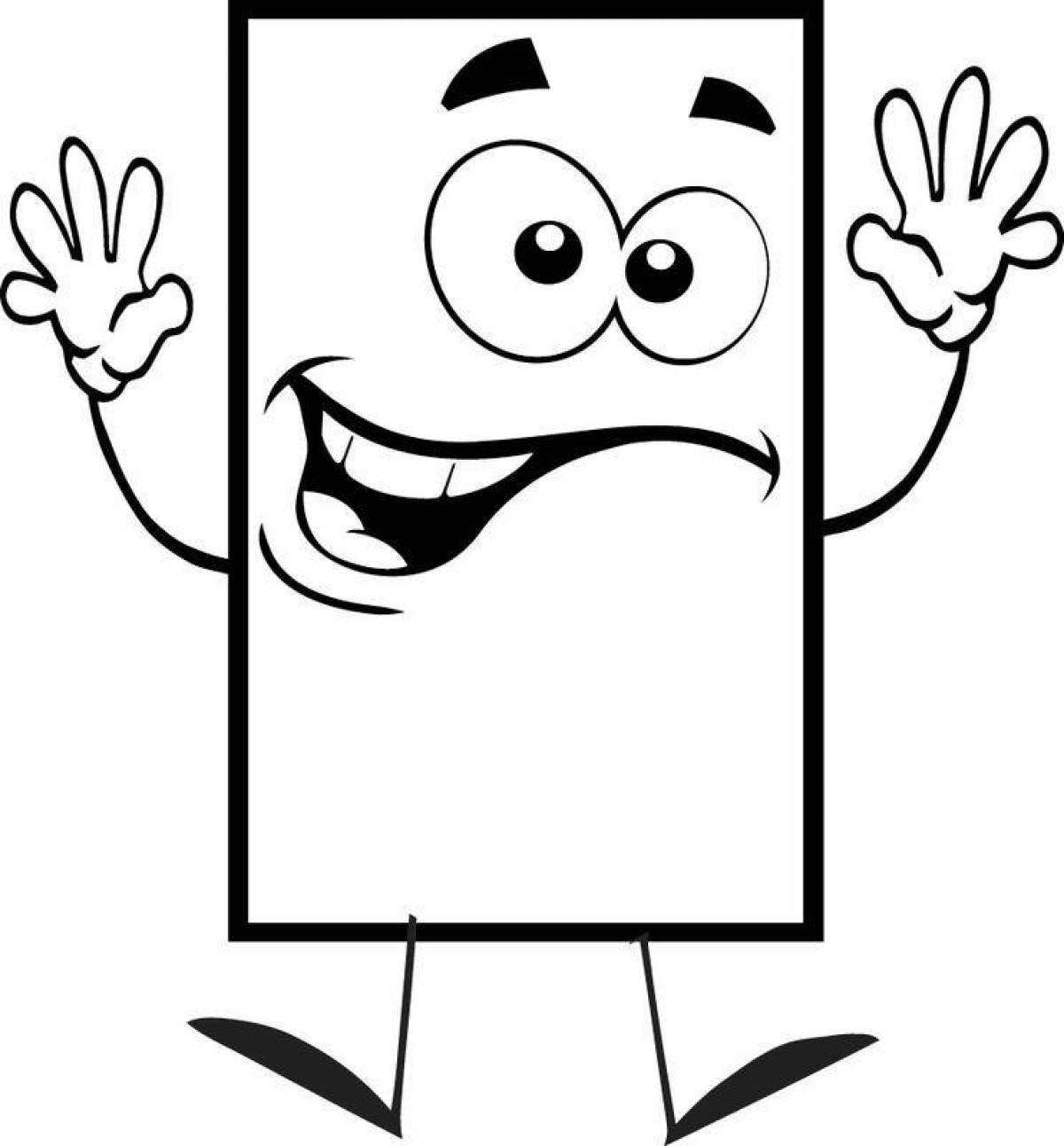 Amazing rectangle coloring page