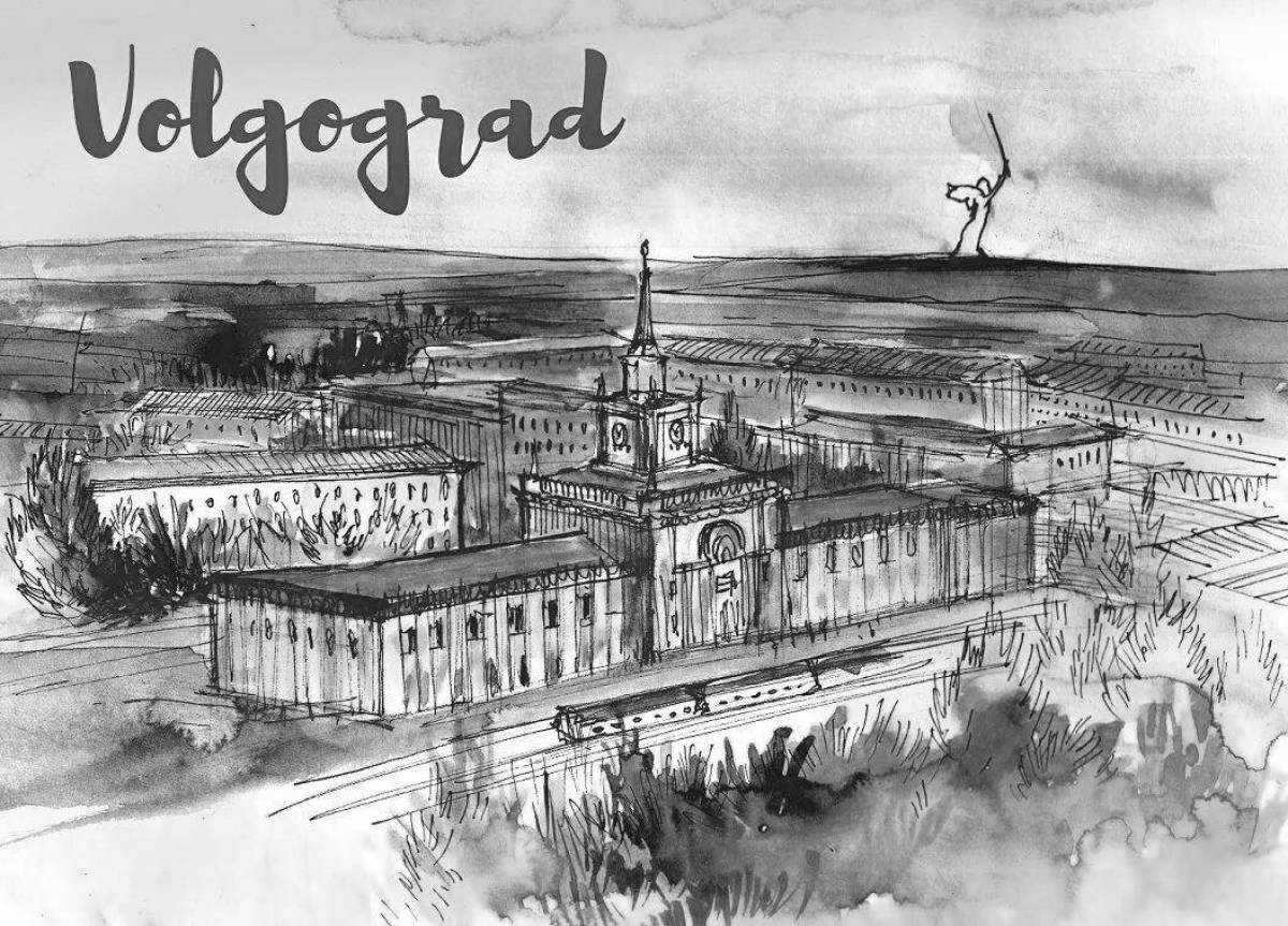 Exquisite Volgograd coloring book