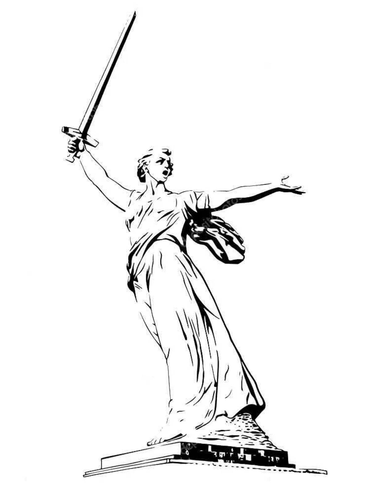 Fascinating Volgograd coloring book