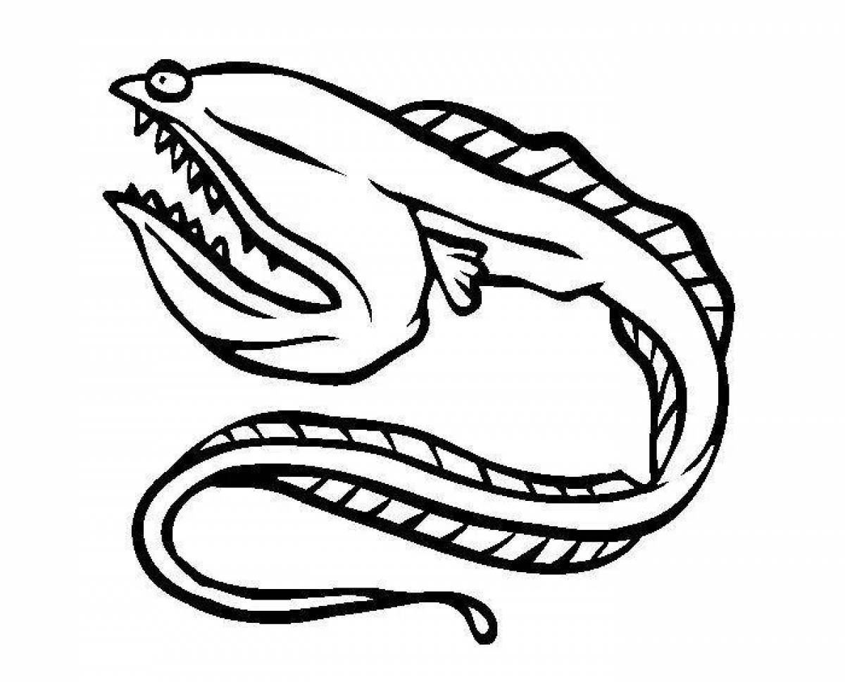 Coloring page spectacular moray eel