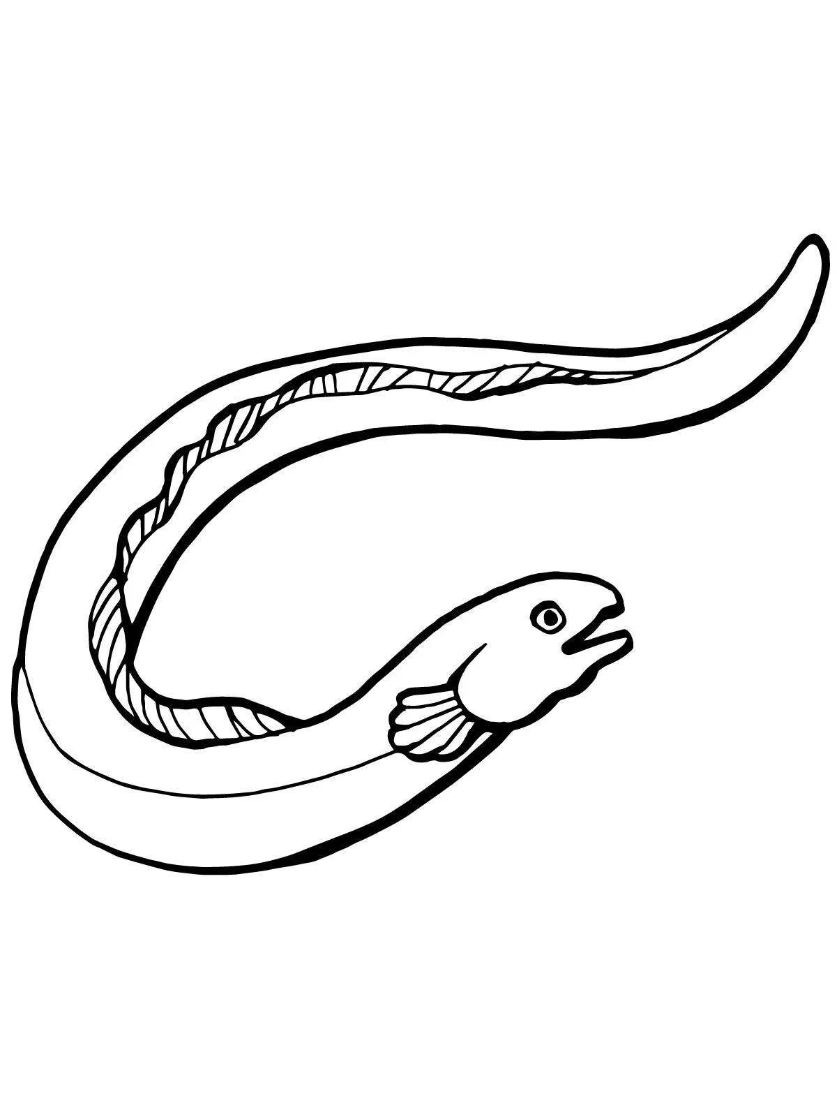 Coloring page beautiful moray eel