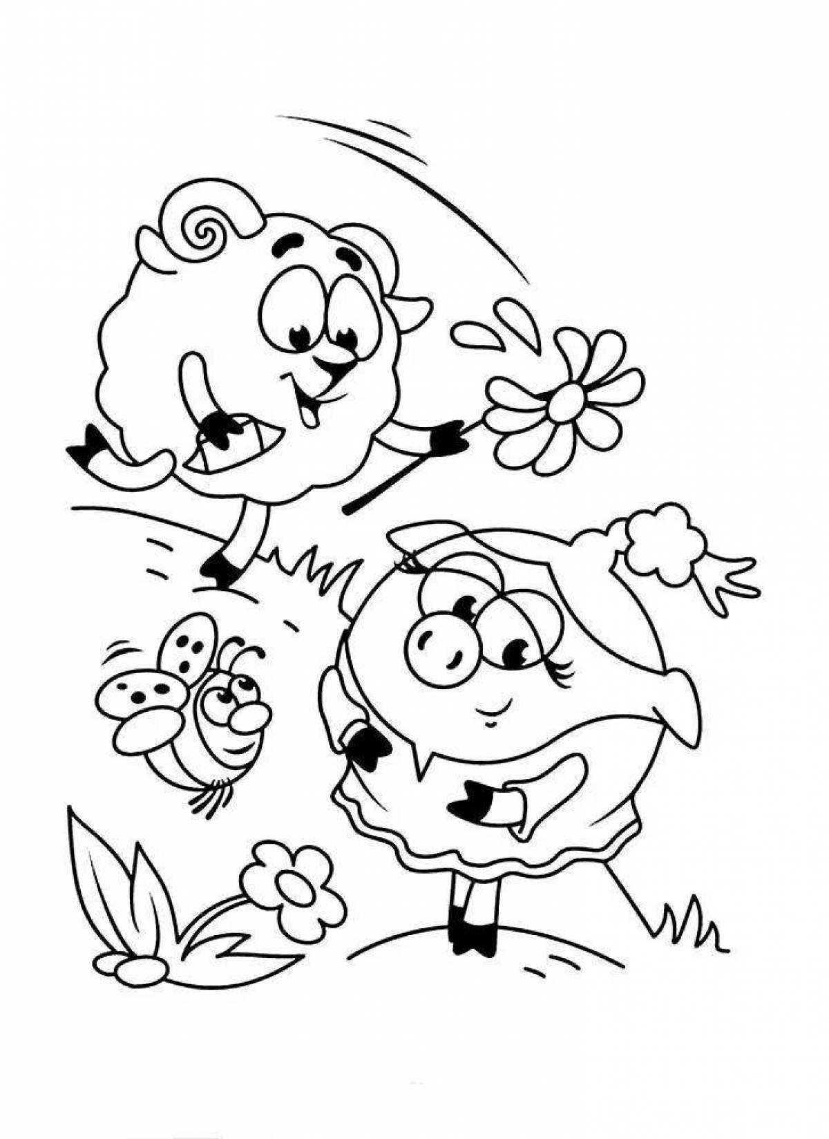 Sweet crunch coloring page