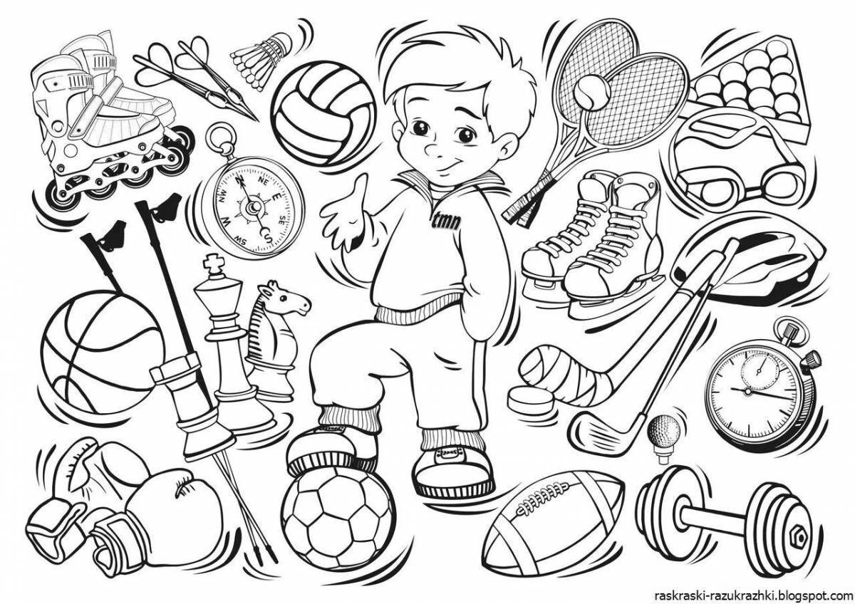 Coloring page of an attractive lifestyle