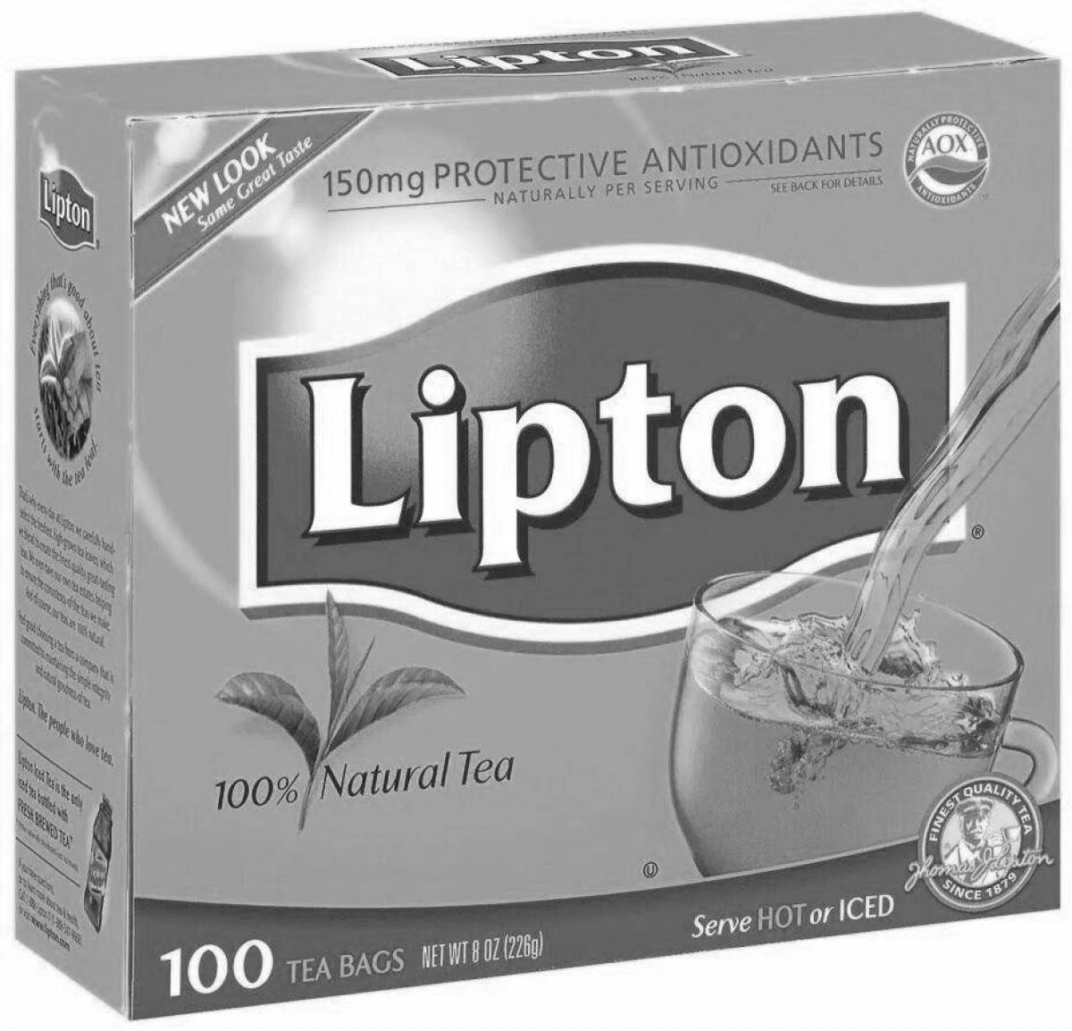 Яркая раскраска lipton
