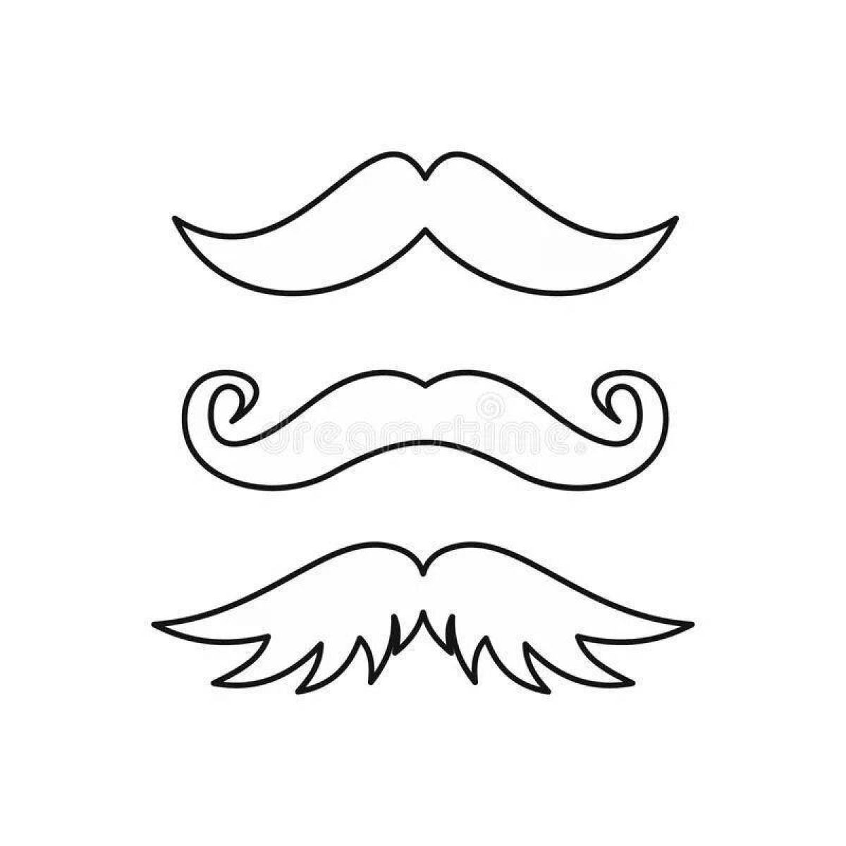 Coloring funny mustache