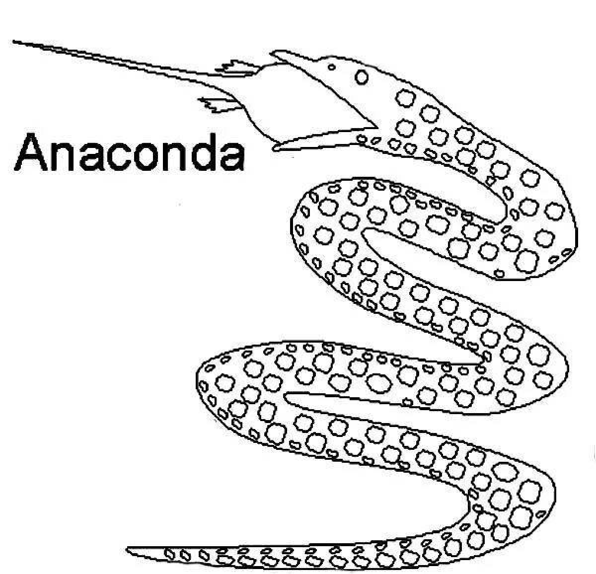 Awesome anaconda coloring book