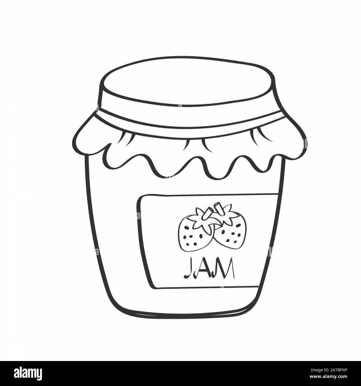 Playful jam coloring page
