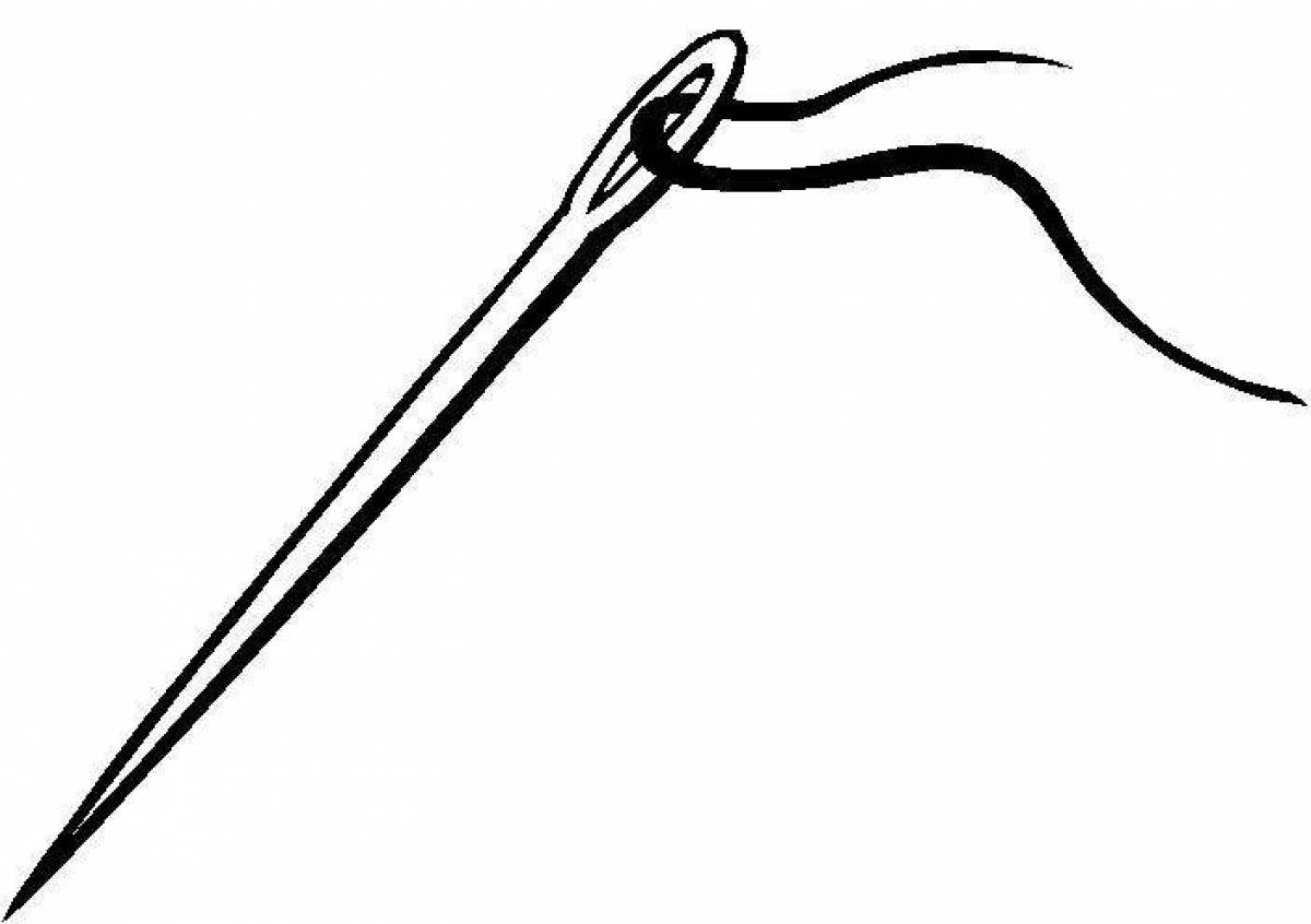 Coloring page charming needle