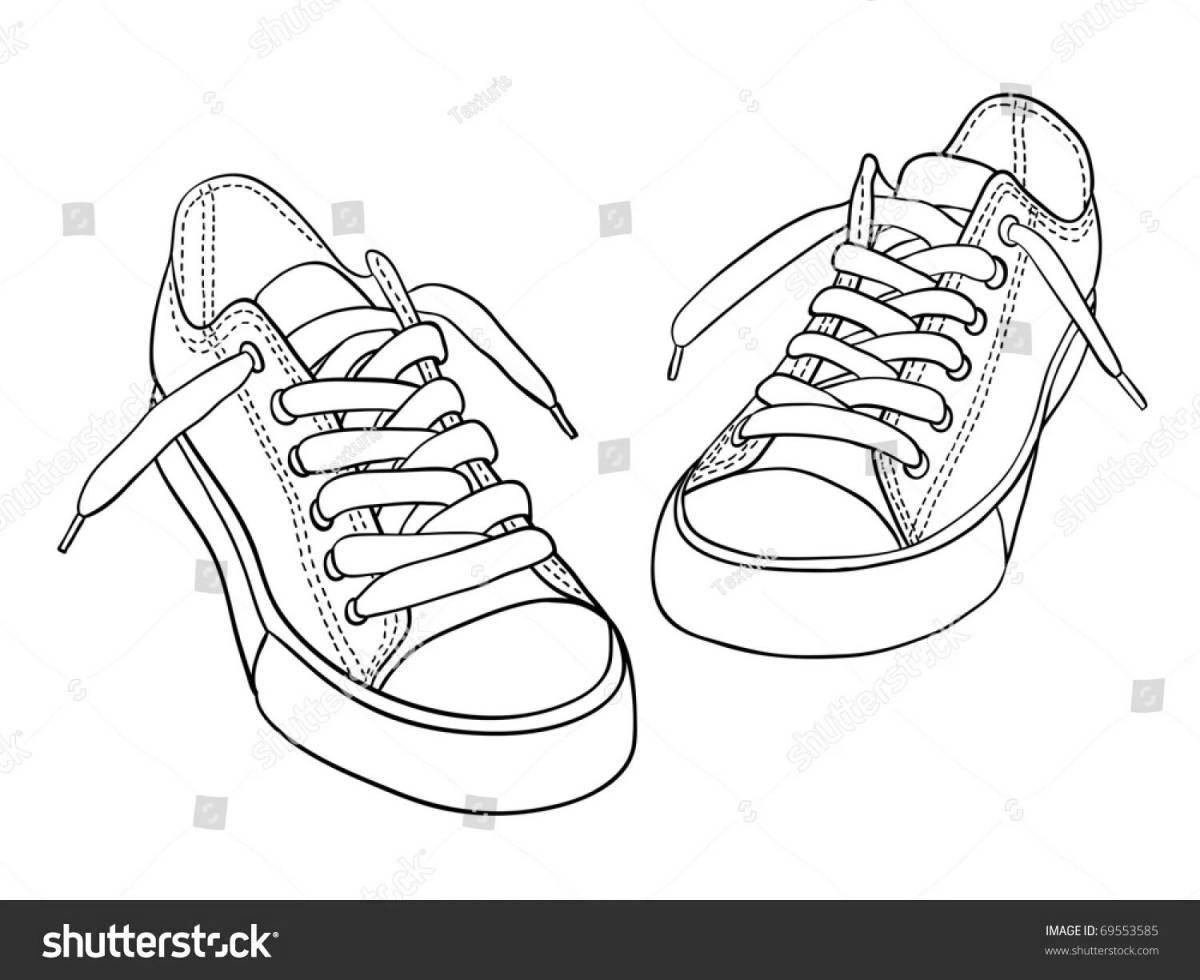 Stylish coloring sneakers