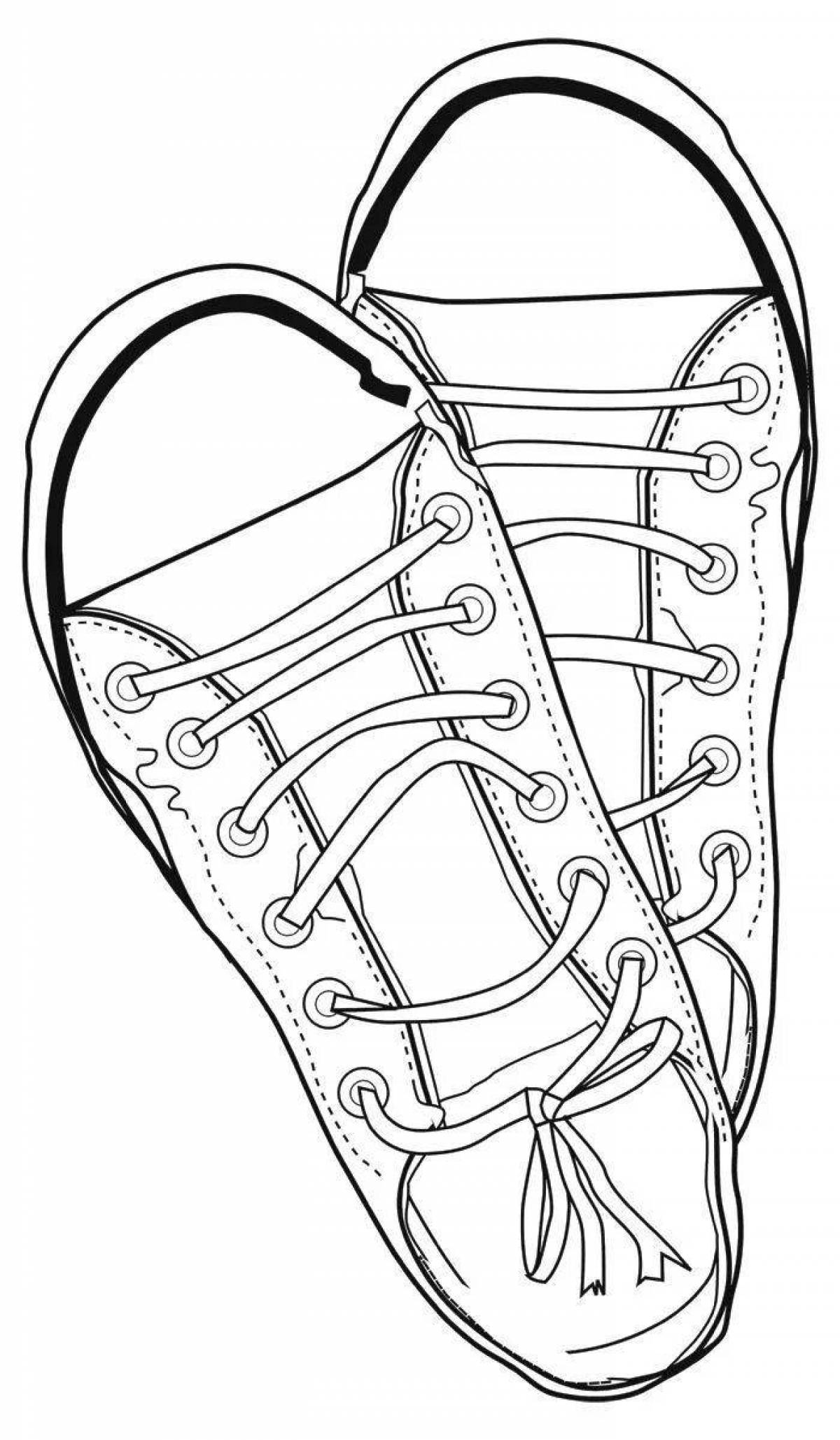 Fun coloring pages of sneakers