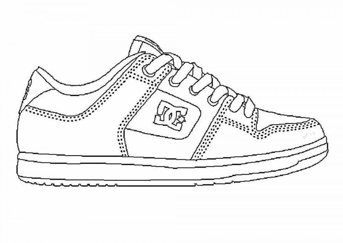 Lively coloring page sneakers