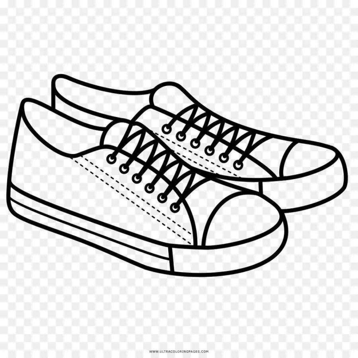 Exuberant coloring page sneakers
