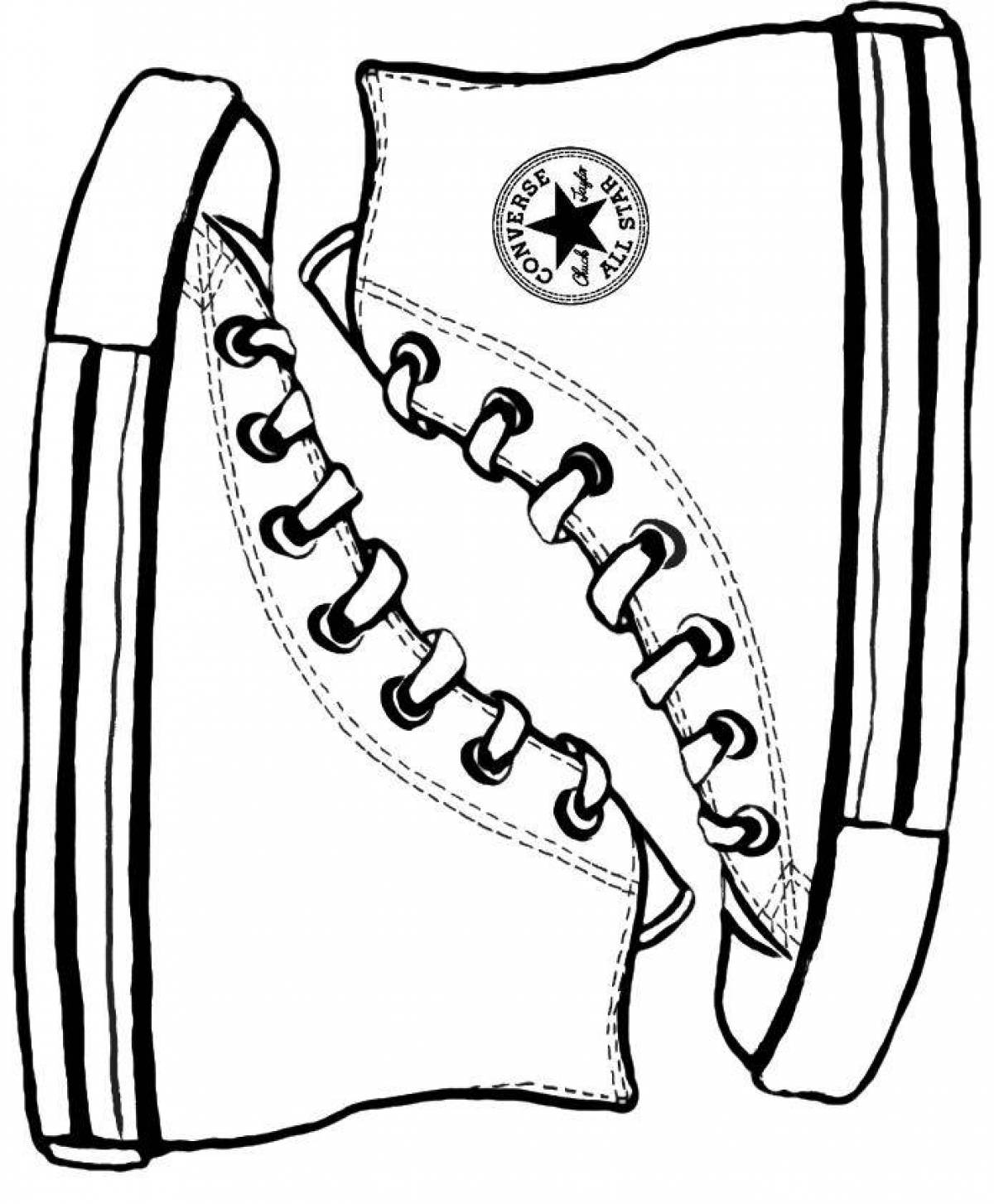 Fabulous sneaker coloring pages
