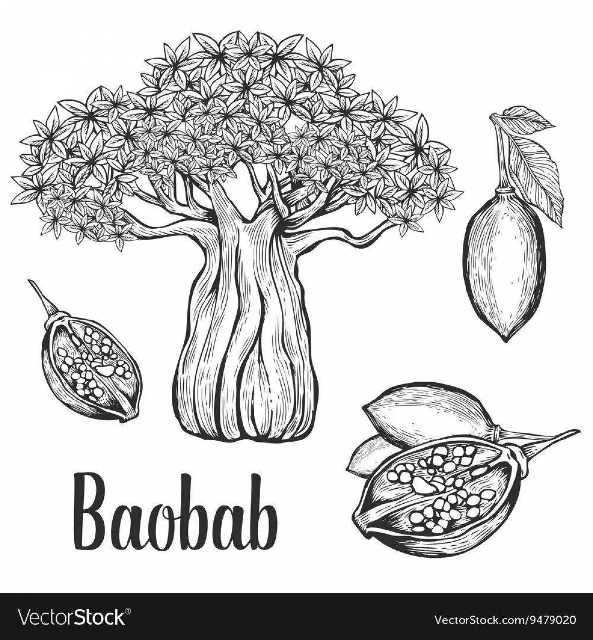 Brilliant baobab coloring book