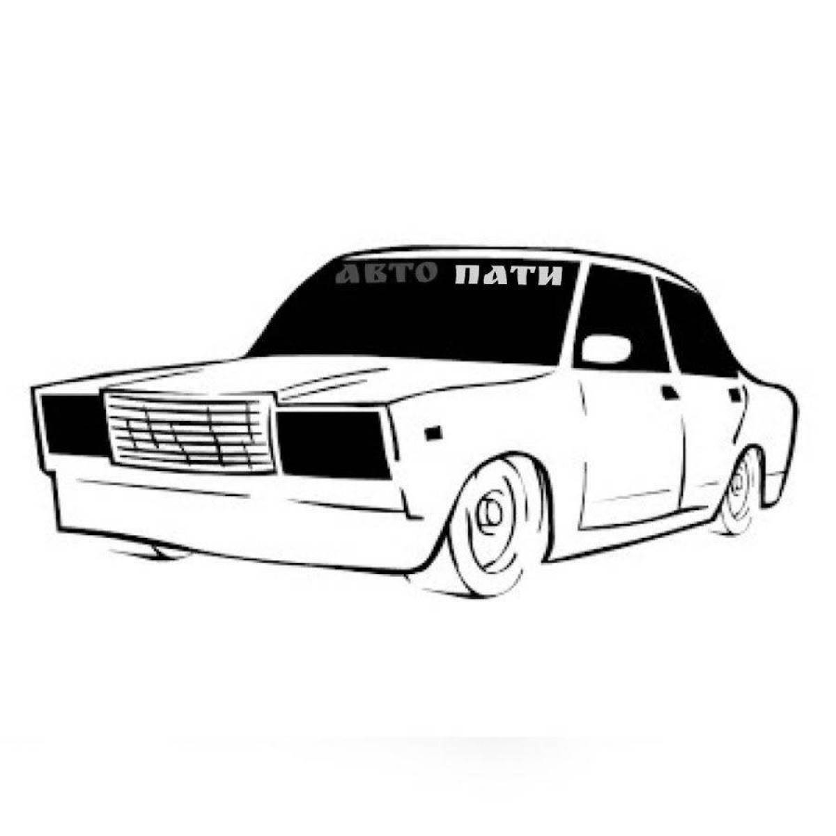 Luxury opera cars coloring page