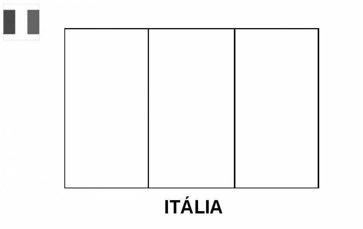 Humorous coloring of the italy flag