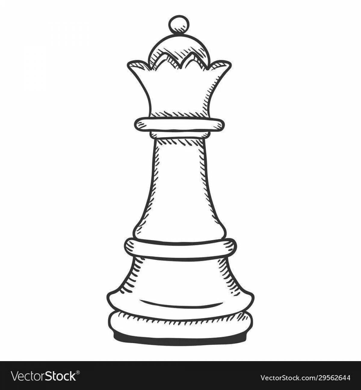 Король шахматы раскраска для детей