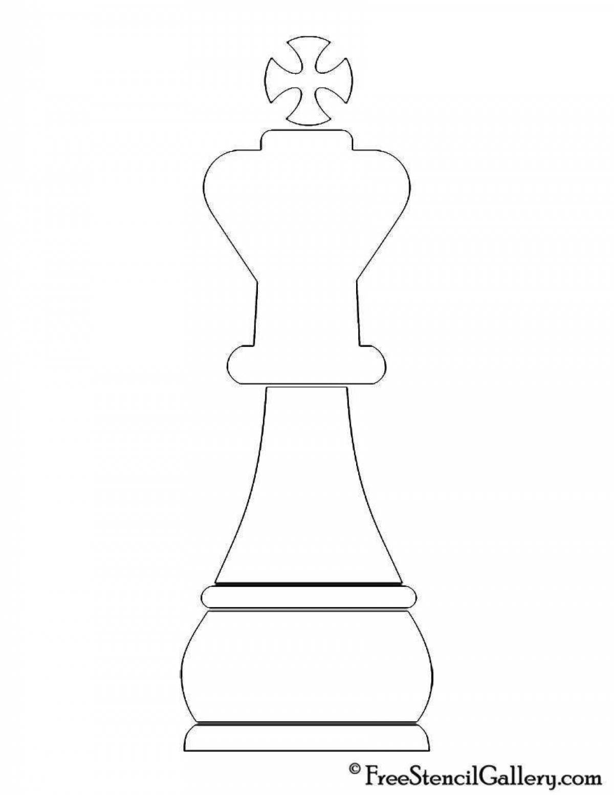 Exquisite coloring of chess pieces