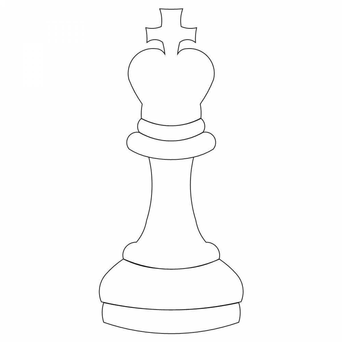 Шахматная фигура ферзь раскраска