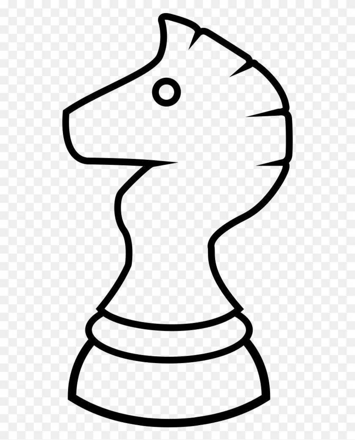 Amazing chess pieces coloring book