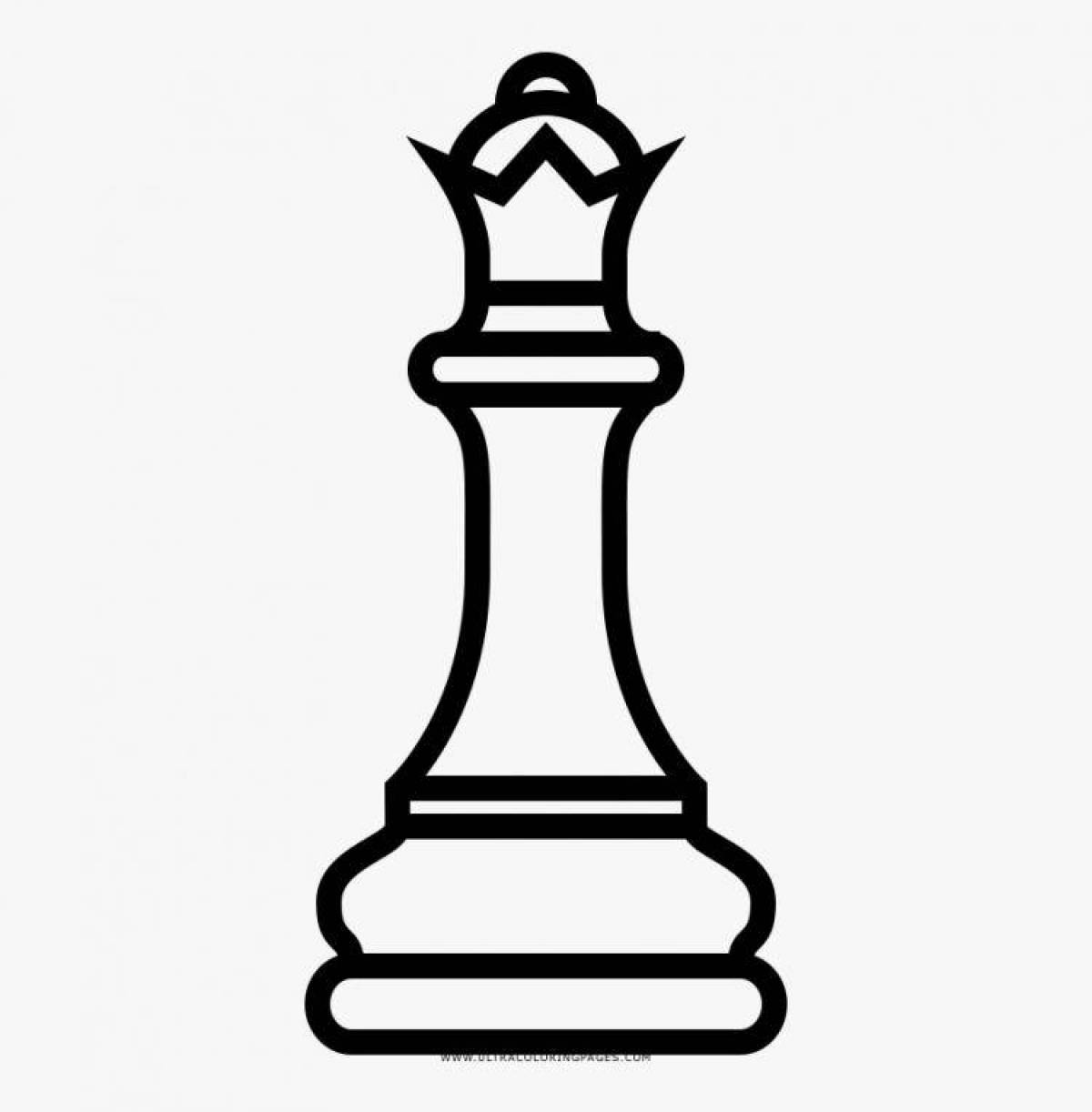 Coloring book for fascinating chess pieces
