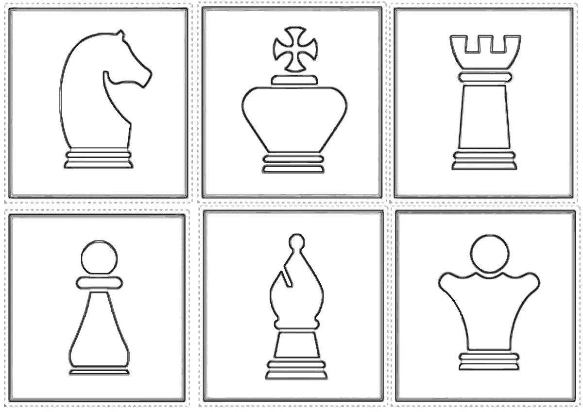 Coloring chess pieces