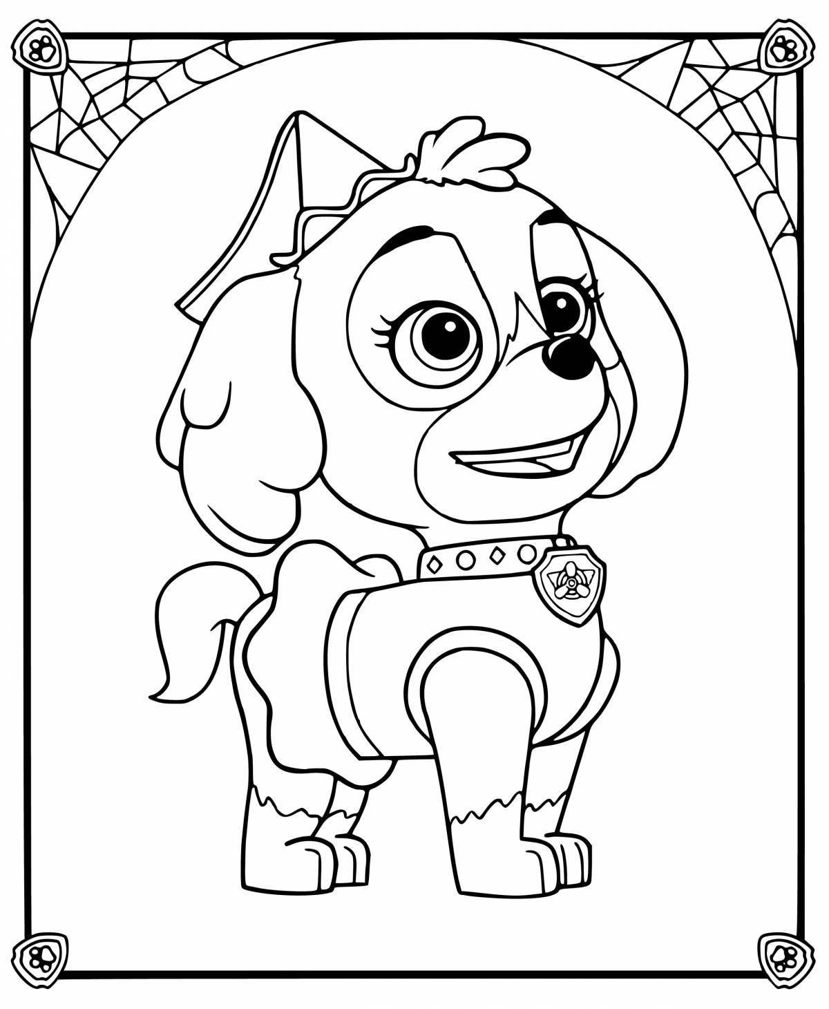 Skye puppy coloring book